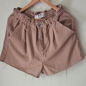 Wish High Waist Tan Shorts